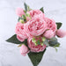 Elegant Pink Silk Peony Bouquet - Perfect for Home & Wedding Decor