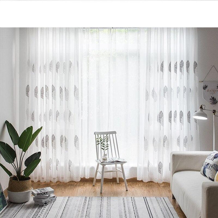 Elegant White Sheer Curtains with Modern Tree Embroidery - Chic Window Drapes for a Tranquil Ambiance
Transform Your Space: Sophisticated White Sheer Curtains with Modern Tree Embroidery - Stylish Window Drapes for a Serene Atmosphere