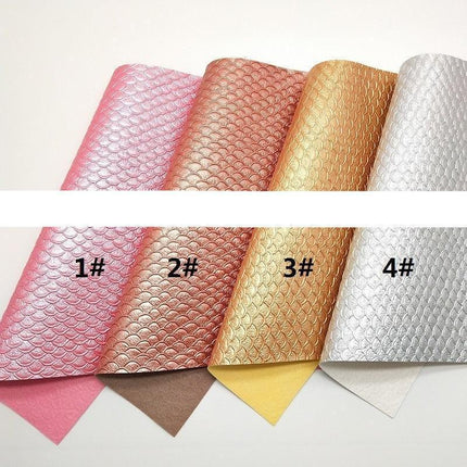 Mermaid Scale Pattern Faux Leather Craft Sheet - Premium Quality Collection