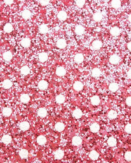Sparkling Polka Dot Faux Leather Craft Sheets - Glamorous Creative Essentials