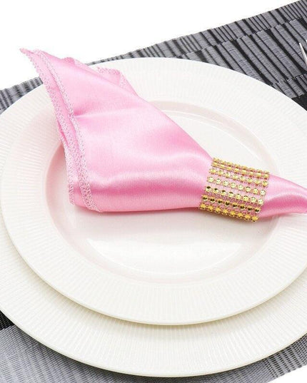 Elegant Satin Handkerchief Napkins: 50 Count for Upscale Events