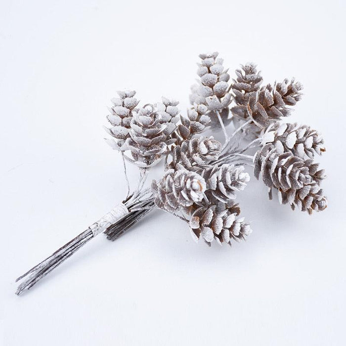 10-Piece Artificial Pine Cone and Plant Assortment - Decorative Set for Various Uses