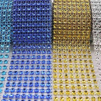 Radiant Rhinestone Mesh Ribbon for Luxurious Crafting Creations