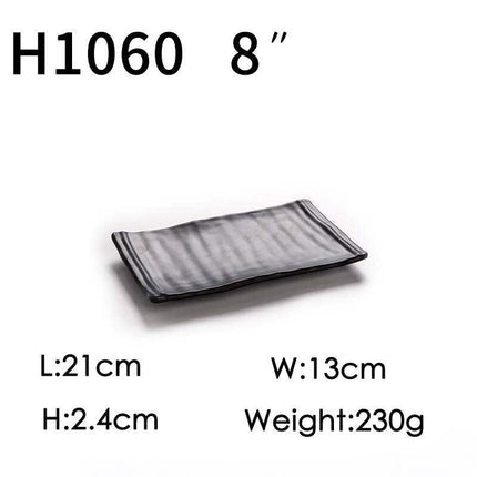 Sleek Black Melamine Dining Set - Elevate Your Table Experience