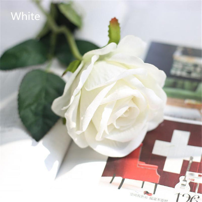 Exquisite Realistic Rose Display - Sophisticated Home Decor Piece
