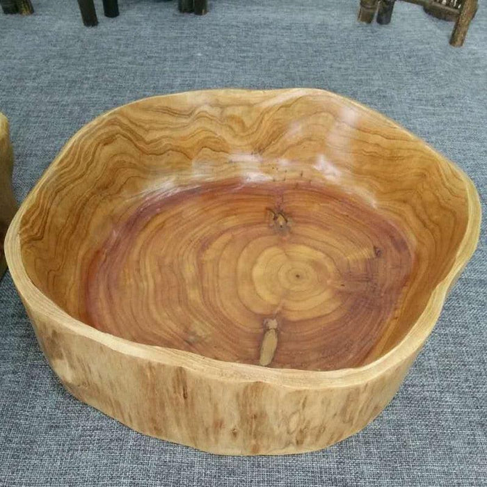 Rustic Elegance Wooden Fruit Tray - Stylish Home Decor Essential
