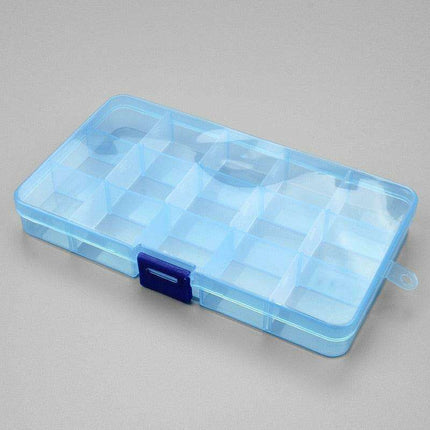 Versatile Clear Plastic Organizer Box with Adjustable Compartments for Crafts, Jewelry, and Tools