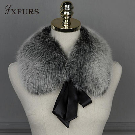 Luxurious Raccoon Dog Fur Ribbon Stole for Winter Elegance