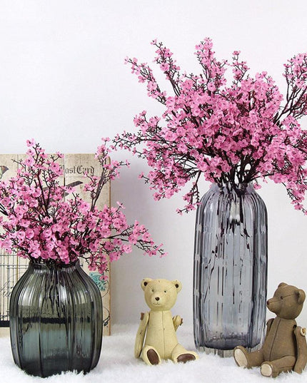 Cherry Blossom Dream: Elegant Baby's Breath Faux Flower Arrangement