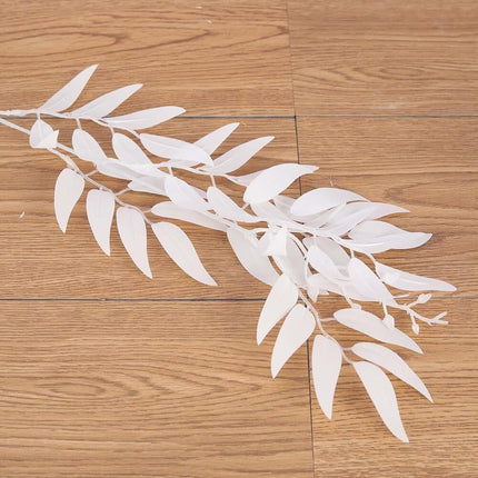 Realistic Green Willow Leaf Long Stem - Indoor and Outdoor Foliage Decor