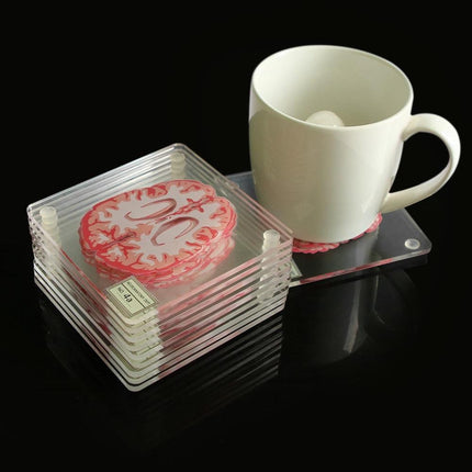 Neuroscience-Inspired Brain Specimen Coaster Set for Intellectual Decor