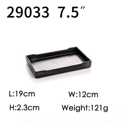 Sleek Black Melamine Dining Set - Elevate Your Table Experience