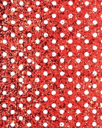 Sparkling Polka Dot Faux Leather Craft Sheets - Glamorous Creative Essentials