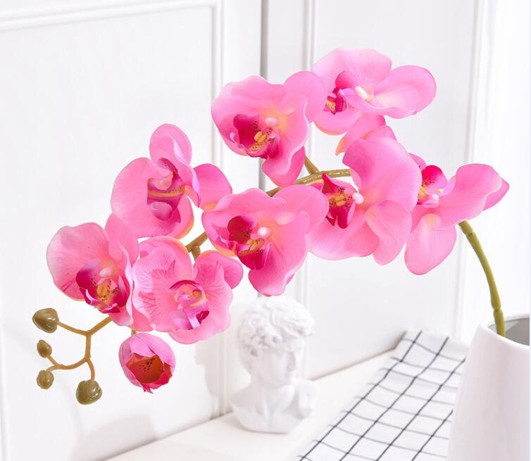 Lifelike Butterfly Orchid Faux Floral Arrangement - 10 Pack