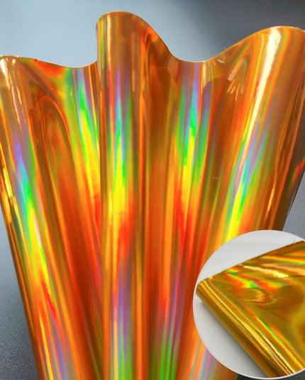 Vibrant Holographic Rainbow PU Leather Craft Sheets - Creative Spark