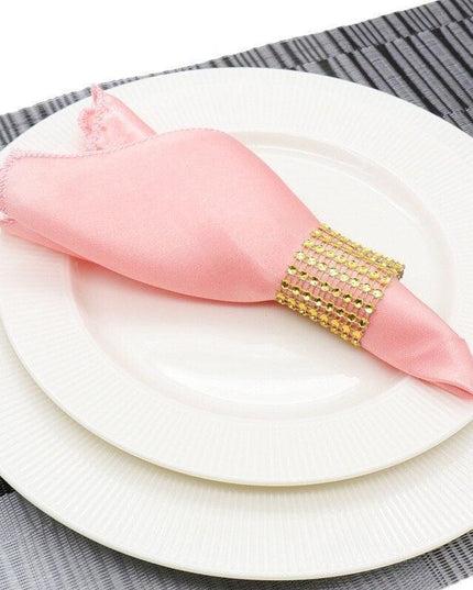 Elegant Satin Handkerchief Napkins: 50 Count for Upscale Events