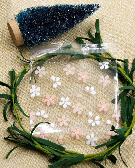 Cherry Blossom Treat Bags - Elegant Self-Adhesive Packaging for Handmade Confections