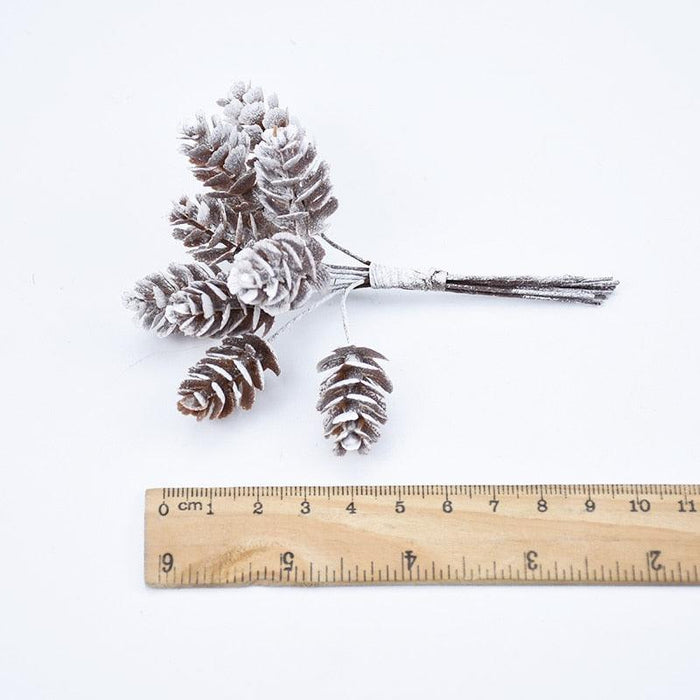 Bundle of 10 Artificial Pine Cones and Plants - Versatile Decor Pack