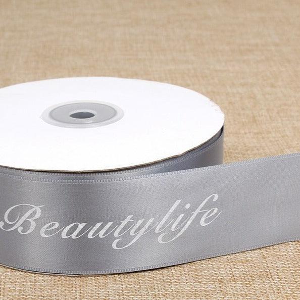 Letters Ribbon - 4cm Wide, 45m Long, Polyester Printing, Ideal for Cake Shops, Gift Packaging, and More