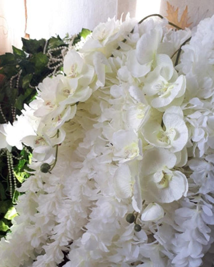 Lifelike White Phalaenopsis Orchid Arrangement - Stylish Home and Event Decor