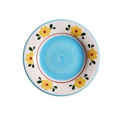 Artisanal European Charm: Hand-Painted Ceramic Plates for Elegant Dining