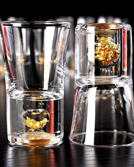 Luxurious Golden Foil Crystal Drinkware Collection for Memorable Celebrations