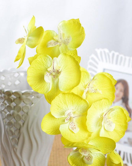 Lifelike White Phalaenopsis Orchid Arrangement - Stylish Home and Event Decor