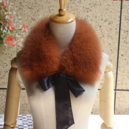 Luxurious Raccoon Dog Fur Ribbon Stole for Winter Elegance