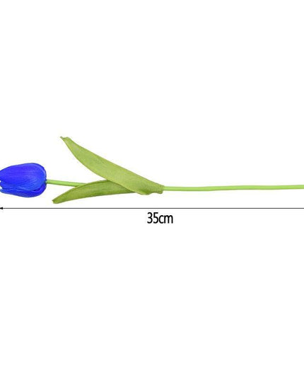 Charming Yellow and White Realistic Tulip Bouquet - Set of 10 Lifeslike Flowers for Any Occasion