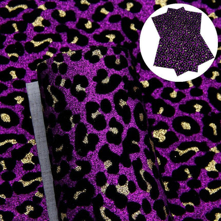 Sparkling Leopard Velvet Fabric Set - Perfect for Trendy DIY Creations