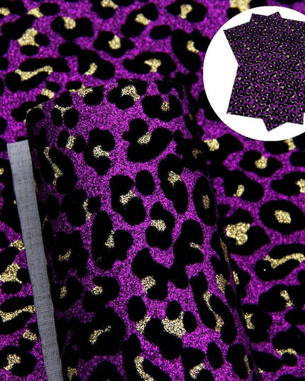 Sparkling Leopard Velvet Fabric Set - Perfect for Trendy DIY Creations