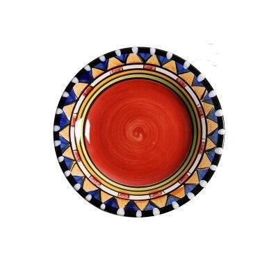 Artisanal European Charm: Hand-Painted Ceramic Plates for Elegant Dining