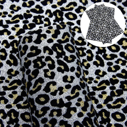 Sparkling Leopard Velvet Fabric Set - Perfect for Trendy DIY Creations