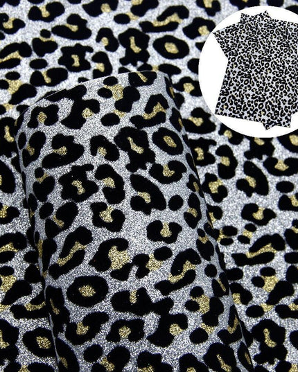 Sparkling Leopard Velvet Fabric Set - Perfect for Trendy DIY Creations