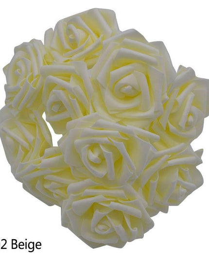 Chic 25-Piece Gray Foam Rose Arrangement - Lifelike and Effortless Decor