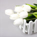 Real Touch Tulip PU Artificial Flowers - Set of 48 Bouquet Pieces