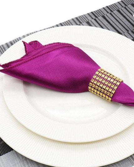 Elegant Satin Handkerchief Napkins: 50 Count for Upscale Events