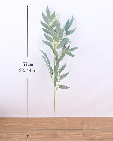 Realistic Green Willow Leaf Long Stem - Indoor and Outdoor Foliage Decor