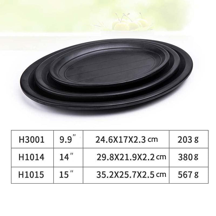 Vacclo Elegant Black Melamine Frosted Tableware Set - Sophisticated Dining Collection