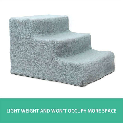Lavish Lambswool Pet Steps - Chic and Secure Climbing Aid for Small and Senior Pets