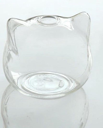 Feline Fantasy Glass Vase: A Chic Cat-Themed Accent