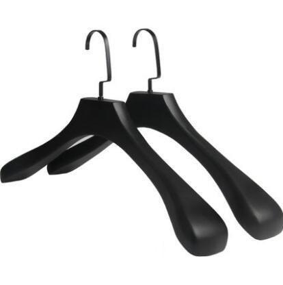 Stylish 10-Piece Premium Black Wooden Non-Slip Hanger Set