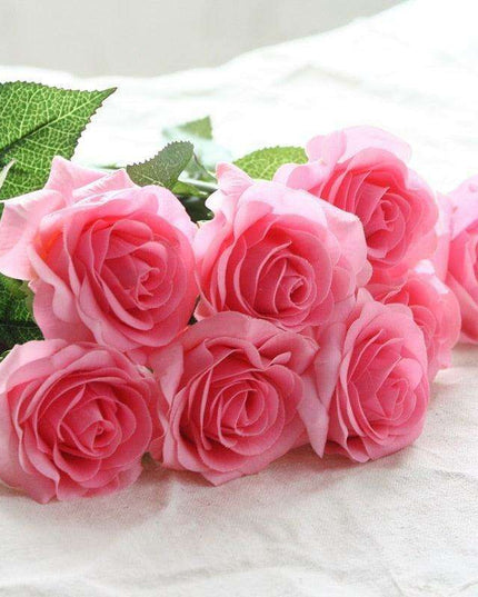 Lifelike Premium Latex Rose Bouquet - Timeless Floral Elegance for Home and Events