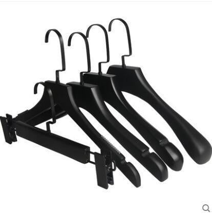 Stylish 10-Piece Premium Black Wooden Non-Slip Hanger Set