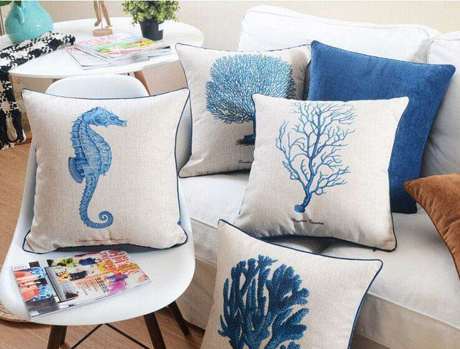 Coastal Dreamscape Reversible Pillowcase Set by Maison d'Elite