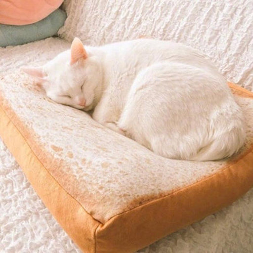 Deluxe Plush Toast Bread Cat Cushion - Ultimate Comfort for Your Feline Pal