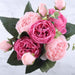 Elegant Pink Silk Peony Floral Arrangement - Ideal for Home & Wedding Enhancement