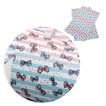 Elegant Floral Print Synthetic Leather Crafting Fabric - 20*33cm Premium Quality for Creative Projects