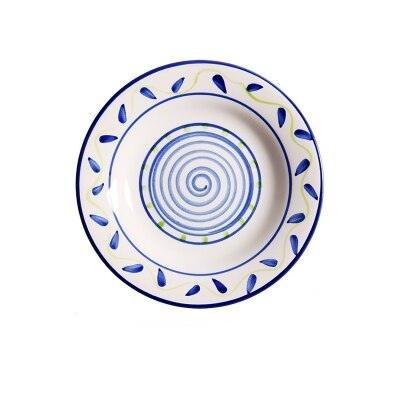 Artisanal European Charm: Hand-Painted Ceramic Plates for Elegant Dining