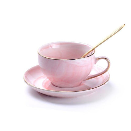 Luxurious Marbled Porcelain Tea Set for Sophisticated Tea Experiences